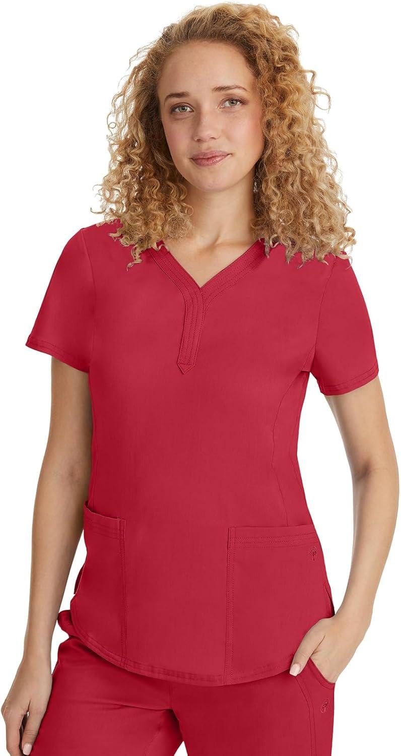 Healing Hands Jane Scrub Top for Women with Y-Neck, Pockets & Stretch ...
