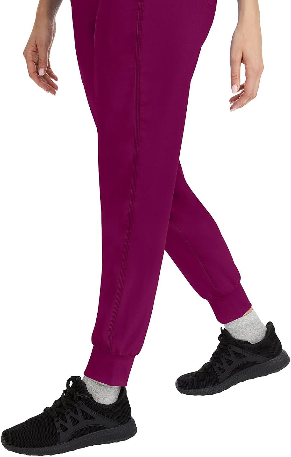 imageHealing Hands Womens Scrub Jogger Pant Tara with 6 Pockets Durable 2Way Stretch and Easy Care Fabric 9233Wine