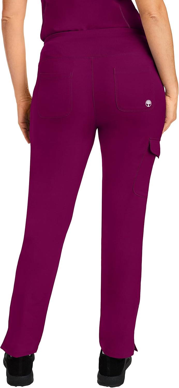 imageHealing Hands Womens Yoga Scrubs Pant 6 Pocket HH360 9155 Naomi Athleisure Scrub Yoga Pant for WomenWine