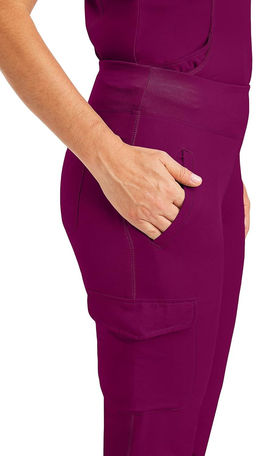imageHealing Hands Womens Yoga Scrubs Pant 6 Pocket HH360 9155 Naomi Athleisure Scrub Yoga Pant for WomenWine