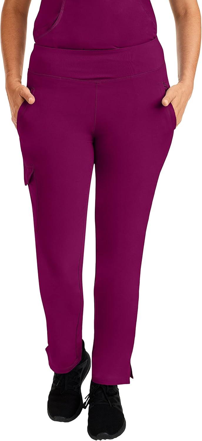 imageHealing Hands Womens Yoga Scrubs Pant 6 Pocket HH360 9155 Naomi Athleisure Scrub Yoga Pant for WomenWine