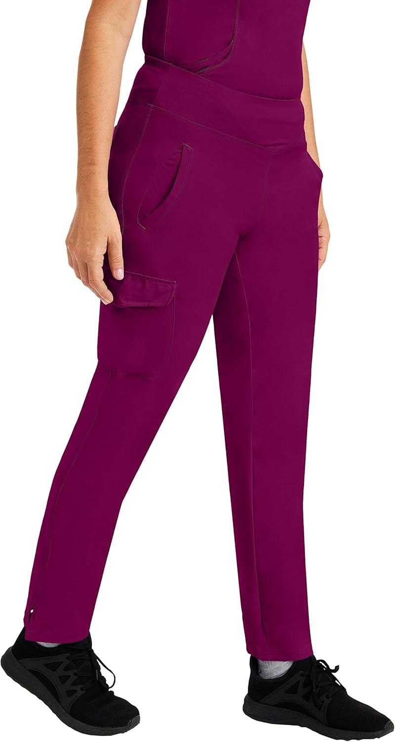 imageHealing Hands Womens Yoga Scrubs Pant 6 Pocket HH360 9155 Naomi Athleisure Scrub Yoga Pant for WomenWine