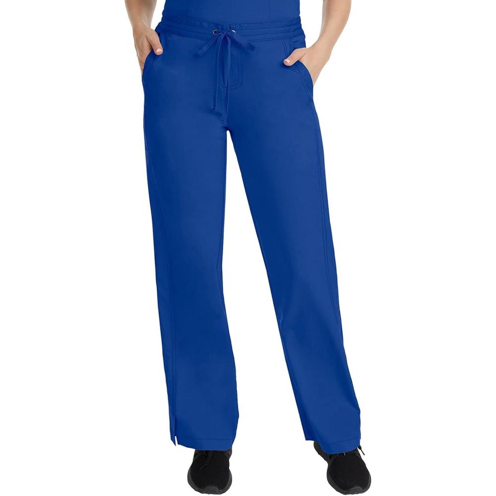imageHealing Hands Taylor Womens Pants Mid Rise with 2 Pockets amp Back Elastic Waistband 9095Galaxy Blue