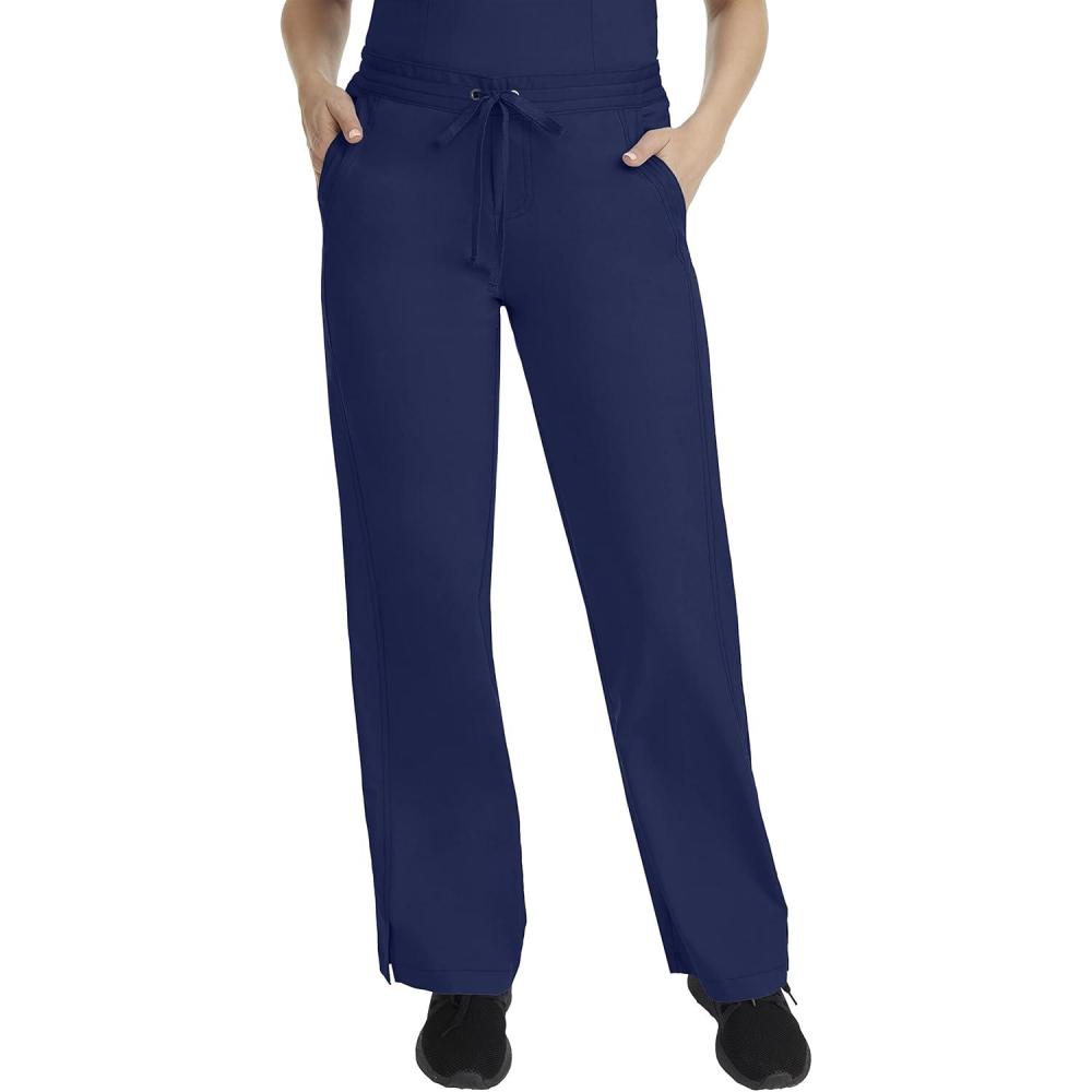 imageHealing Hands Taylor Womens Pants Mid Rise with 2 Pockets amp Back Elastic Waistband 9095Navy