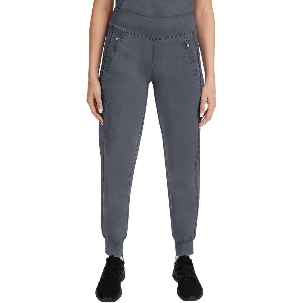 imageHealing Hands Womens Scrub Jogger Pant Tara with 6 Pockets Durable 2Way Stretch and Easy Care Fabric 9233Pewter