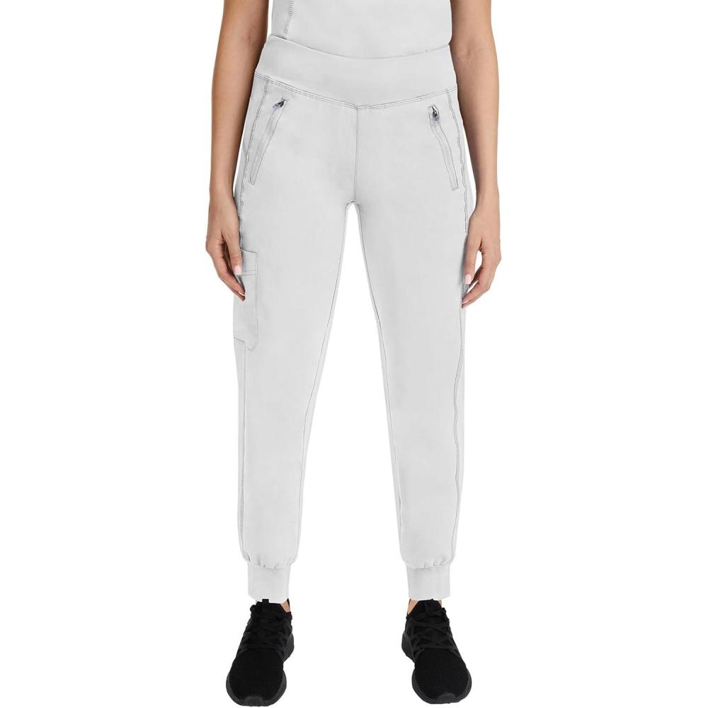 imageHealing Hands Womens Scrub Jogger Pant Tara with 6 Pockets Durable 2Way Stretch and Easy Care Fabric 9233White