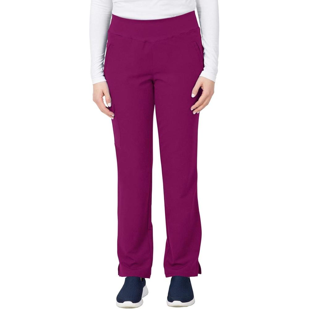 imageHealing Hands Womens Yoga Scrubs Pant 6 Pocket HH360 9155 Naomi Athleisure Scrub Yoga Pant for WomenWine