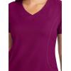 Healing Hands 4 Pocket Women Scrub Top V-Neck HH360 2264 Sloan Scrubs for Women Stretch Fabric(Wine)