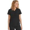 Healing Hands Jane Scrub Top for Women with Y-Neck, Pockets & Stretch 2167(Black)