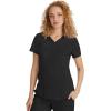 Healing Hands Jane Scrub Top for Women with Y-Neck, Pockets & Stretch 2167(Black)