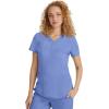 Healing Hands Jane Scrub Top for Women with Y-Neck, Pockets & Stretch 2167(Ceil)