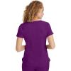 Healing Hands Jane Scrub Top for Women with Y-Neck, Pockets & Stretch 2167(Eggplant)