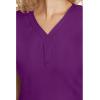 Healing Hands Jane Scrub Top for Women with Y-Neck, Pockets & Stretch 2167(Eggplant)