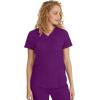 Healing Hands Jane Scrub Top for Women with Y-Neck, Pockets & Stretch 2167(Eggplant)