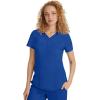 Healing Hands Jane Scrub Top for Women with Y-Neck, Pockets & Stretch 2167(Galaxy Blue)