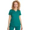 Healing Hands Jane Scrub Top for Women with Y-Neck, Pockets & Stretch 2167(Hunter)