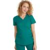 Healing Hands Jane Scrub Top for Women with Y-Neck, Pockets & Stretch 2167(Hunter)