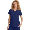 Healing Hands Jane Scrub Top for Women with Y-Neck, Pockets & Stretch 2167(Navy)