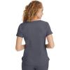 Healing Hands Jane Scrub Top for Women with Y-Neck, Pockets & Stretch 2167(Pewter)