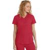 Healing Hands Jane Scrub Top for Women with Y-Neck, Pockets & Stretch 2167(Red)