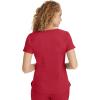 Healing Hands Jane Scrub Top for Women with Y-Neck, Pockets & Stretch 2167(Red)
