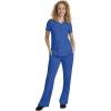 Healing Hands Jane Scrub Top for Women with Y-Neck, Pockets & Stretch 2167(Royal)