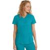 Healing Hands Jane Scrub Top for Women with Y-Neck, Pockets & Stretch 2167(Teal)