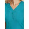 Healing Hands Jane Scrub Top for Women with Y-Neck, Pockets & Stretch 2167(Teal)
