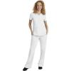 Healing Hands Jane Scrub Top for Women with Y-Neck, Pockets & Stretch 2167(White)