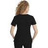 Healing Hands Scrub Top for Women with 3 Pockets and Easy Care, 2-Way Stretch Fabric 2278(Black)