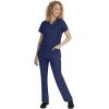 Healing Hands Scrub Top for Women with 3 Pockets and Easy Care, 2-Way Stretch Fabric 2278(Navy)