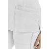 Healing Hands Scrub Top for Women with 3 Pockets and Easy Care, 2-Way Stretch Fabric 2278(White)