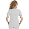 Healing Hands Scrub Top for Women with 3 Pockets and Easy Care, 2-Way Stretch Fabric 2278(White)