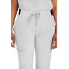 Healing Hands Womens Scrubs Pants 6 Pocket HH360 9151 Nisha Waistband Drawstring Premium Scrub Pant Athletic Design(White)