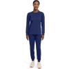 Healing Hands Women’s Snap Front Scrub Jacket Daisy 2-Way Stretch Uniform 5063(Navy)