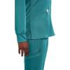 Healing Hands Women’s Snap Front Scrub Jacket Daisy 2-Way Stretch Uniform 5063(Teal)