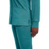 Healing Hands Women’s Snap Front Scrub Jacket Daisy 2-Way Stretch Uniform 5063(Teal)