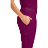 Healing Hands Womens Yoga Scrubs Pant 6 Pocket HH360 9155 Naomi Athleisure Scrub Yoga Pant for Women(Wine)