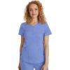 Healing Hands Jane Scrub Top for Women with Y-Neck, Pockets & Stretch 2167(Ceil)