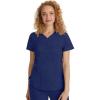 Healing Hands Jane Scrub Top for Women with Y-Neck, Pockets & Stretch 2167(Navy)