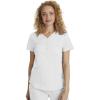 Healing Hands Jane Scrub Top for Women with Y-Neck, Pockets & Stretch 2167(White)