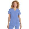 imageHealing Hands Scrub Top for Women with 3 Pockets and Easy Care 2Way Stretch Fabric 2278Blue