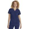 Healing Hands Scrub Top for Women with 3 Pockets and Easy Care, 2-Way Stretch Fabric 2278(Navy)
