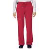 Healing Hands Womens Scrubs Pants 6 Pocket HH360 9151 Nisha Waistband Drawstring Premium Scrub Pant Athletic Design(Red)