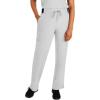 Healing Hands Womens Scrubs Pants 6 Pocket HH360 9151 Nisha Waistband Drawstring Premium Scrub Pant Athletic Design(White)