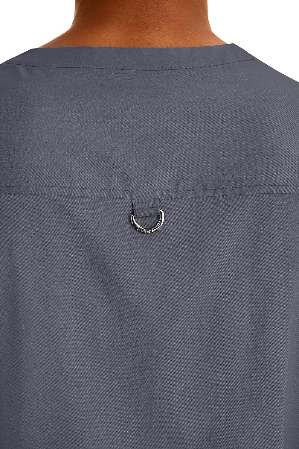 imageHealing Hands Scrubs for Men Modern Fit Scrub Top Jake with 3 Patch Pockets Side Vents and Stretchy Fabric 2331Pewter