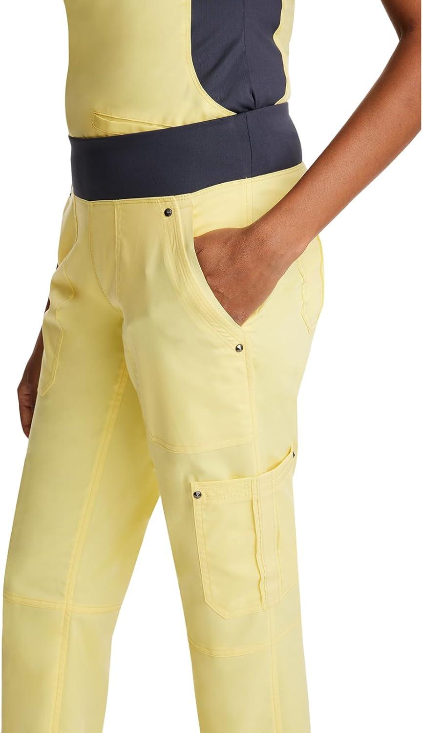 imageHealing Hands Womens Scrub Pant Tori Cargo Bottoms with 5 Pockets and 2Way Stretch Fabric 9133Canary Pewter