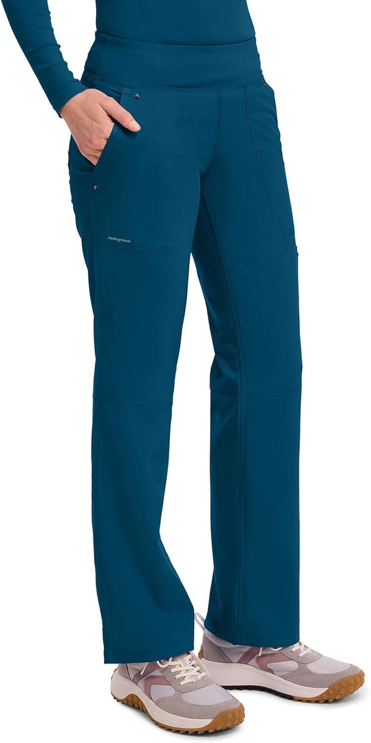 imageHealing Hands Womens Scrub Pant Tori Cargo Bottoms with 5 Pockets and 2Way Stretch Fabric 9133Caribbean