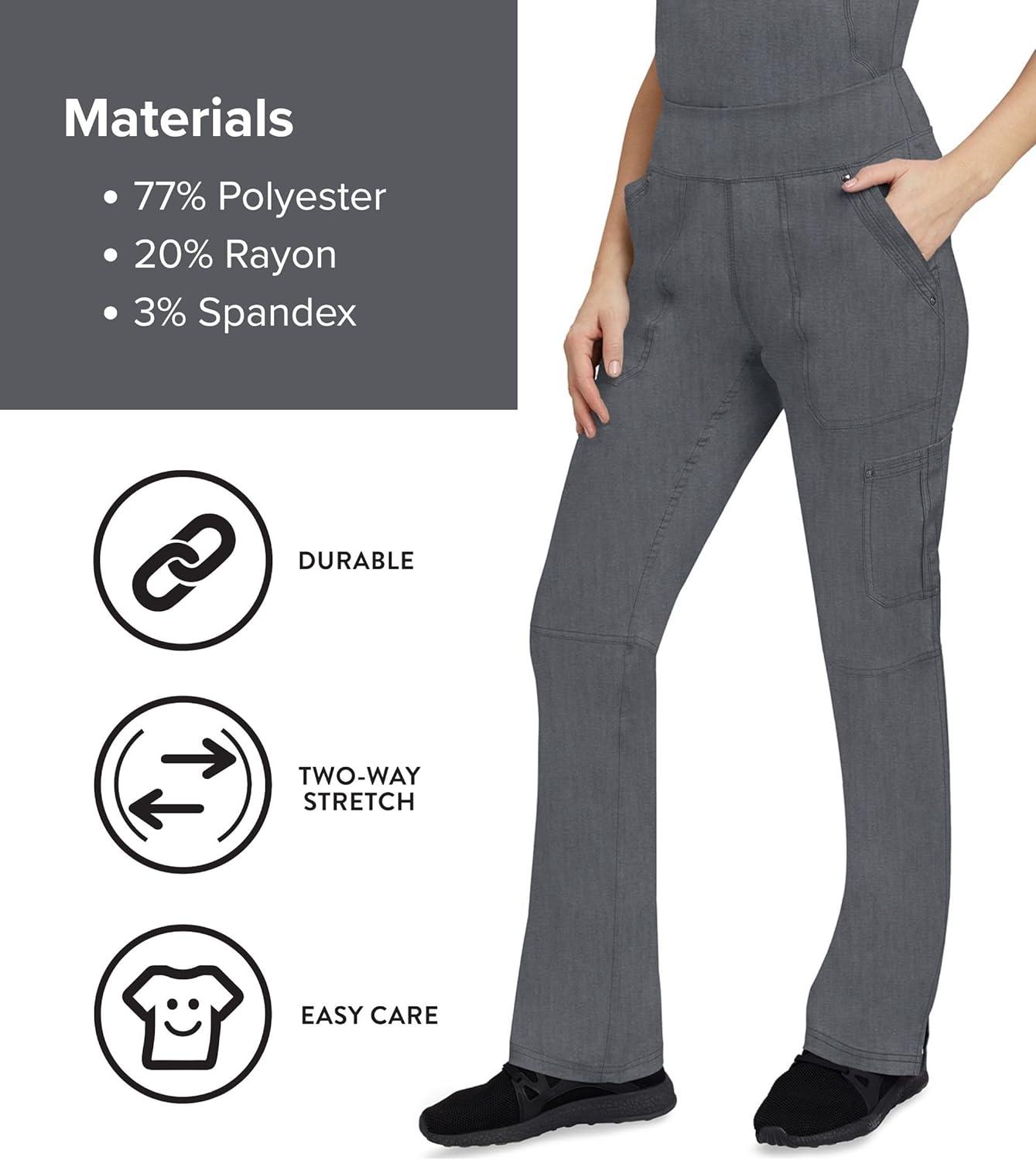 imageHealing Hands Womens Scrub Pant Tori Cargo Bottoms with 5 Pockets and 2Way Stretch Fabric 9133Heather Grey
