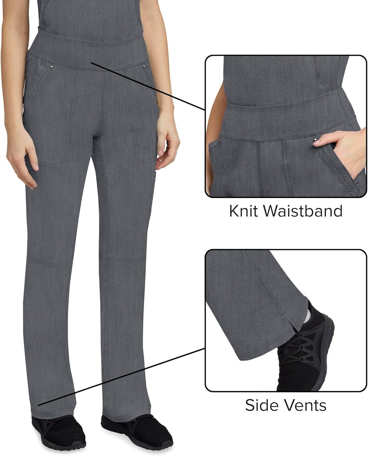 imageHealing Hands Womens Scrub Pant Tori Cargo Bottoms with 5 Pockets and 2Way Stretch Fabric 9133Heather Grey